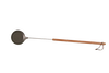 Cast iron skillet with a 32-inch wooden handle designed for campfire cooking, ideal for safely preparing eggs or pancakes, featured in Farm, Garden & Tool, Camping, and Best Sellers collections.
