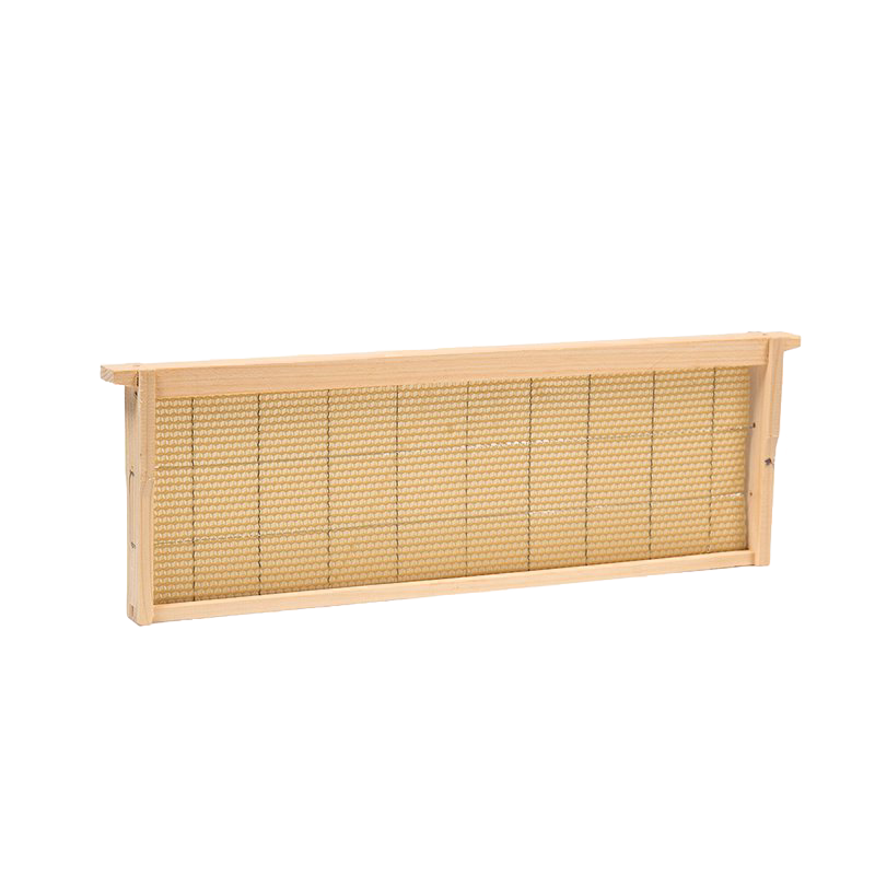 Handmade medium wooden bee frame featuring wired natural beeswax foundation, crafted in the USA, part of Farm, Garden & Tool and Beekeeping Supplies collections.