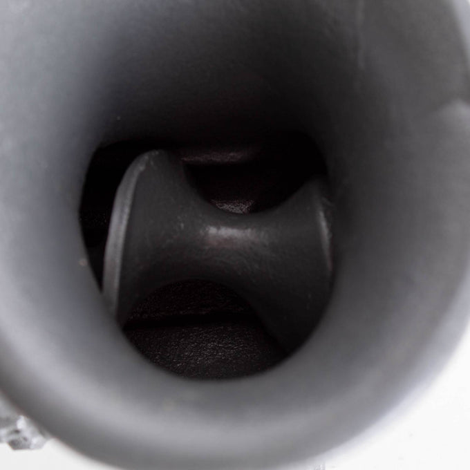 View into the feed tube of a professional-grade bolt-down meat grinder showing the rotating auger, featuring durable construction for Kitchen & Food, Specialty Equipment, Butchering Supplies, USA Made, and Best Sellers collections.
