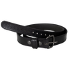 Handcrafted black leather dress belt made in the USA by Amish artisans, featuring durable stitching and a sturdy metal buckle, ideal for Clothing and Accessories, Amish Made, and Best Sellers collections.