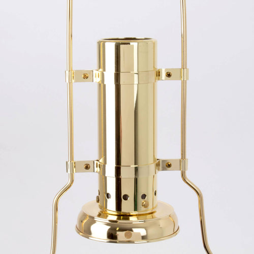 Gleaming solid brass replacement hanging lamp frame designed for Aladdin 210 series shades, ideal for lamps and lighting parts, a popular best seller and promo-eligible accessory.