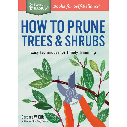 Book cover for How to Prune Trees and Shrubs featuring illustrated pruning shears cutting a leafy branch, part of Toys, Books & Games, Books, Home and Garden How-To Books, Best Sellers, and Promo Eligible collections.