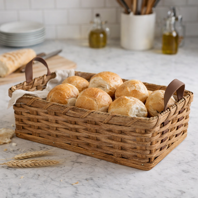 Handwoven Dinner Roll Basket - Amish Made