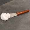 Ice cream spade with a stainless steel blunt-end blade riveted to a polished hardwood handle, designed for easily cutting and serving frozen desserts, featured in Kitchen & Food and Specialty Equipment collections.