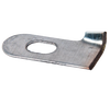 Flat metal auxiliary blade with a sharp edge and mounting hole, designed for use with apple peelers, featured in Farm, Garden & Tool, Kitchen & Food, and Apple Harvest Supplies collections.