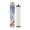 Ceramic water filter element with black end caps designed for reducing chlorine, bacteria, and heavy metals, ideal for use in water treatment, emergency supplies, and appliance collections.
