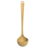 Hand-carved beech wood dipper with a smooth, rounded bowl and long handle, designed for easy serving, featured in Kitchen & Food, Storage and Serving, and Best Sellers collections.