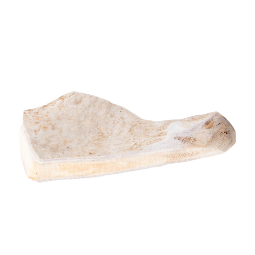Natural split deer antler dog chew with smooth, durable texture and light coloring, providing a healthy, long-lasting treat in Pet Supplies, USA Made, and Best Sellers collections.
