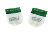 Two replacement mantles with green trim and stitched branding, designed for use in traditional gas lamps, featured in Lamps & Lighting, Gas Lights, and Best Sellers collections.