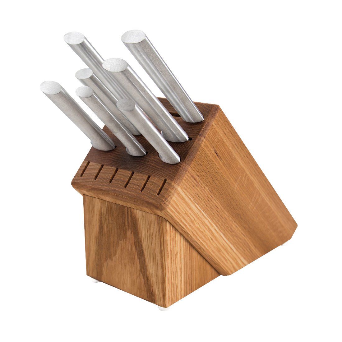 Rada Essential Oak Block Knife Set with Aluminum Handles
