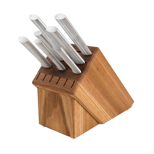 Rada Essential Oak Block Knife Set with Aluminum Handles