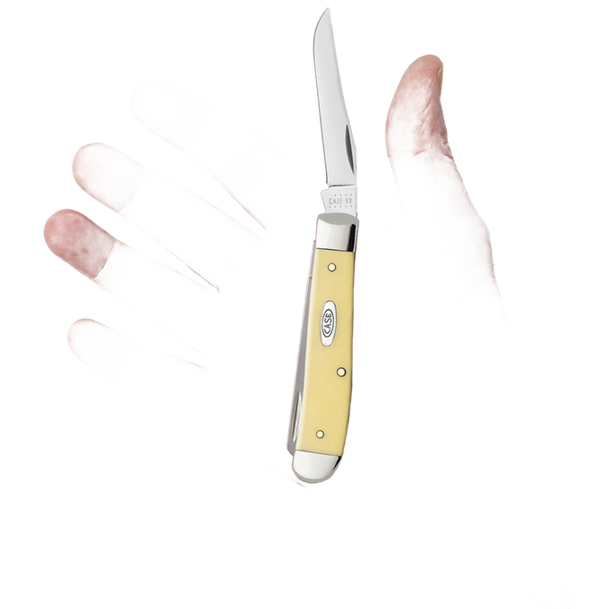 Compact traditional pocket knife with surgical stainless steel blade and jigged brown synthetic handle, ideal for Farm, Garden & Tool, Hand Tools, and USA Made collections.