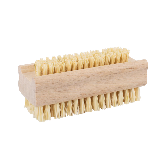 Durable untreated beechwood nail brush with firm natural bristles, handcrafted in Poland for effective cleaning, featured in Health & Wellness, Grooming and Personal Hygiene, and Best Sellers collections.
