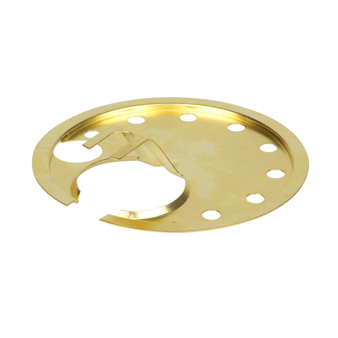 Brass-colored protection plate designed to fit high-pressure lamps, featuring multiple ventilation holes, part of Lamps & Lighting and Parts and Accessories collections.