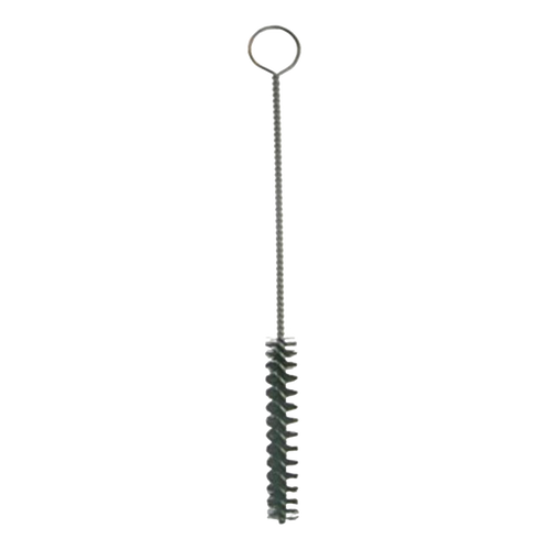 Long, narrow cleaning brush with looped handle and stiff bristles designed for clearing tapping spiles, ideal for farm, orchard, and maple syrup sugaring supplies.