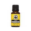Amber glass bottle of pure frankincense oil with black cap and yellow label, featuring natural ingredients and made in USA, ideal for health remedies and wellness collections.