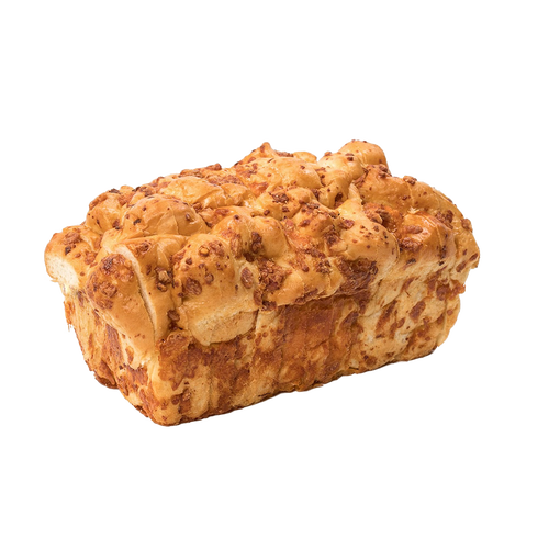 Loaf of handcrafted savory pepperoni bread with melted cheddar and Monterey Jack cheese, made in USA, ideal for Kitchen & Food, Snacks and Sweets, and Best Sellers collections.