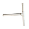 White PVC T-shaped pump head component with threaded end, designed for deep well water systems, part of USA Made and Water Pumps collections in Appliances and Best Sellers.