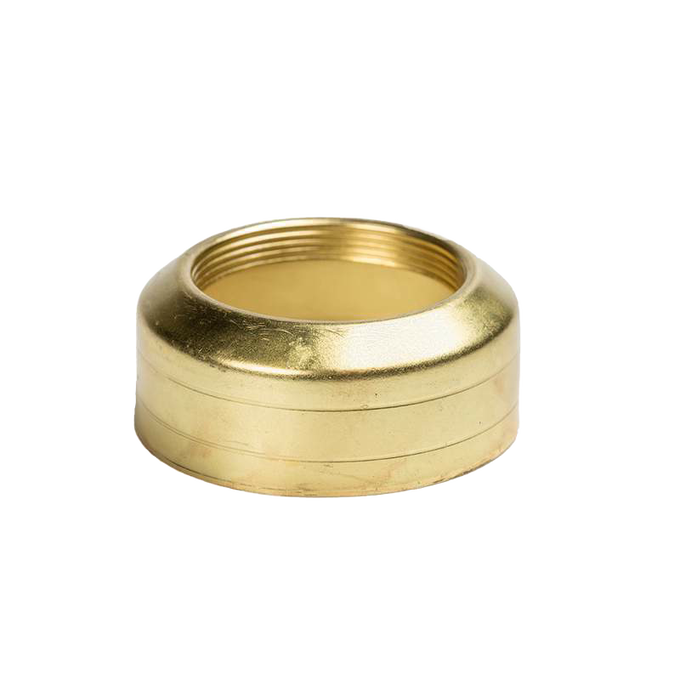 Brass lamp collar with threaded interior designed to fit burner necks under 1-11/16" diameter, ideal for Lamps & Lighting, Parts and Accessories, Lamp Burners and Collars, Best Sellers, Promo Eligible collections.