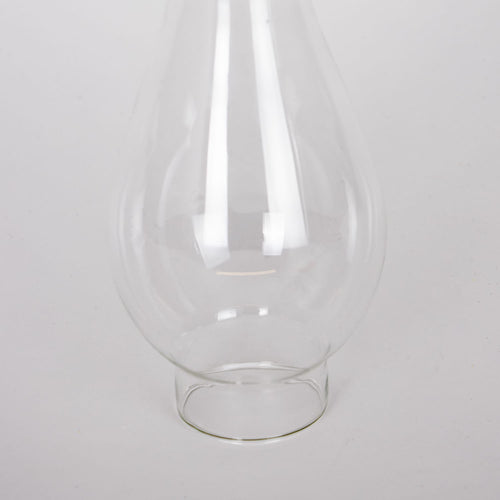 Clear glass oil lamp chimney with 2-inch base, handcrafted for use with various lamps, featured in Lamps & Lighting, Parts and Accessories, Chimneys and Globes, and Best Sellers collections.