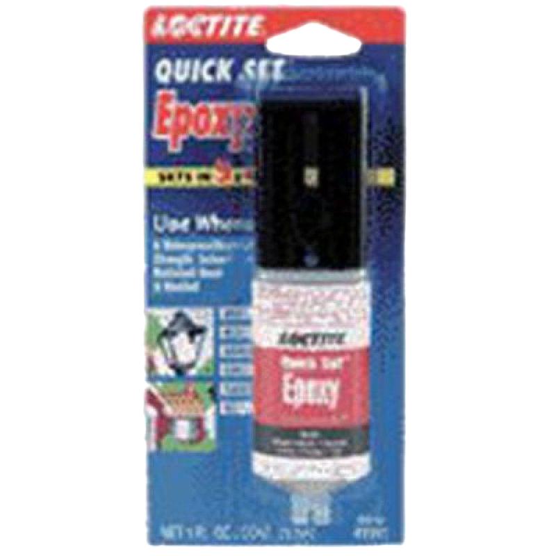 Quick-setting epoxy adhesive in a compact syringe-style applicator, designed for fast curing and strong bond in lamp burner collar repairs, ideal for Lamps & Lighting and Parts and Accessories collections.