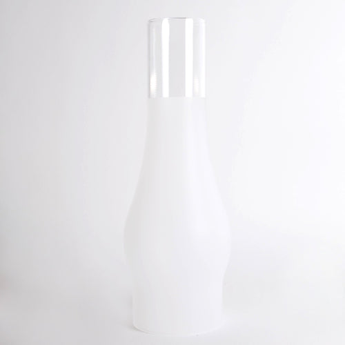 Handcrafted frosted glass oil lamp chimney with a 3-inch base and 3-5/8 inch center diameter, designed for durability and included in Lamps & Lighting, Parts and Accessories, Chimneys and Globes, Best Sellers, and Promo Eligible collections.