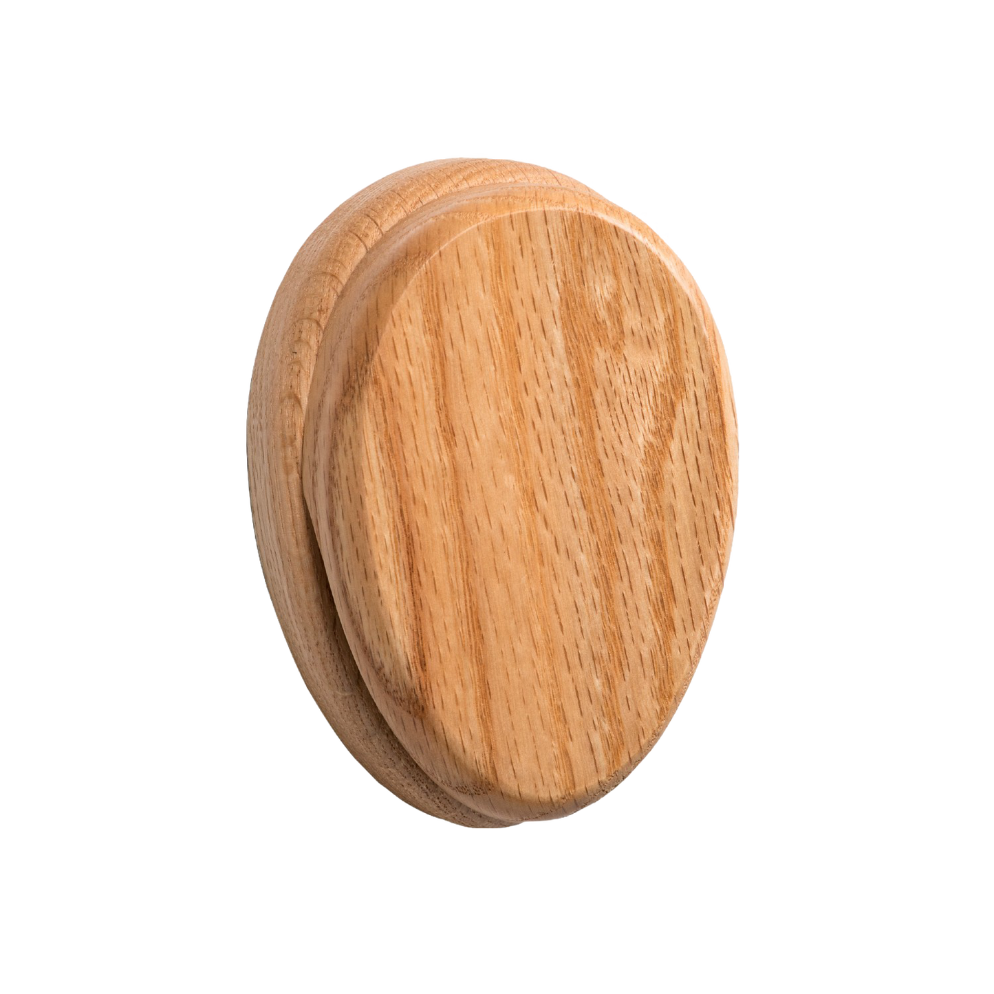Handcrafted oak towel holder with a smooth protective finish, featuring an oval shape and designed to keep towels secure, part of USA Made, Amish Made, Home & Decor, and Household Helpers collections.