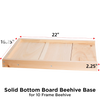 Handcrafted solid wood base board measuring 22 by 16.25 inches and 2.25 inches deep, designed for 10-frame hives, Amish made and featured in Farm, Garden & Tool and Beekeeping Supplies collections.