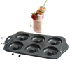Handcrafted six-cavity donut pan with durable nonstick surface for easy release, ideal for healthier baking, featured in Kitchen & Food, Cookware, Baking Supplies, Kitchen Gadgets, Best Sellers, and Promo Eligible collections.