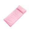 Handcrafted pink miniature bedding set including a pillow and mattress, designed for doll furniture, perfect for children's toys and Amish Made collections.