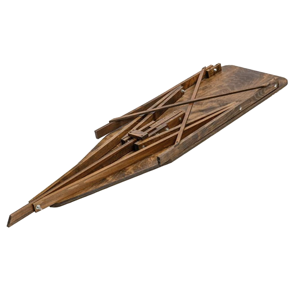 Folded wooden ironing board handcrafted from durable maple and birch with unique Amish-made construction, ideal for Home & Decor, Laundry Supplies, and USA Made collections.
