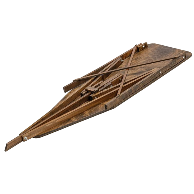 Folded wooden ironing board handcrafted from durable maple and birch with unique Amish-made construction, ideal for Home & Decor, Laundry Supplies, and USA Made collections.