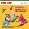 Bright colorful illustration of a hummingbird feeding on a pink flower with fun facts about hummingbirds, alongside a 300-piece shaped jigsaw puzzle box, booklet, and poster, ideal for Toys, Books & Games, Children's Toys, Games and Puzzles, Puzzles, Best Sellers, and Promo Eligible collections.