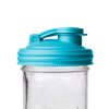 Blue wide-mouth pour lid with flip-top spout and carry loop made of durable plastic, designed for Mason jars, part of Kitchen & Food, Dinnerware, Kitchen Gadgets, USA Made, and Best Sellers collections.