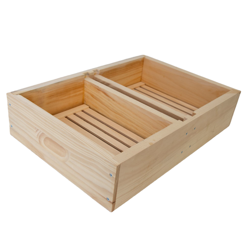 Handcrafted wooden top feeder for 8-frame hives with built-in wooden floats, Amish made in the USA, ideal for beekeeping and farm, garden & tool collections.