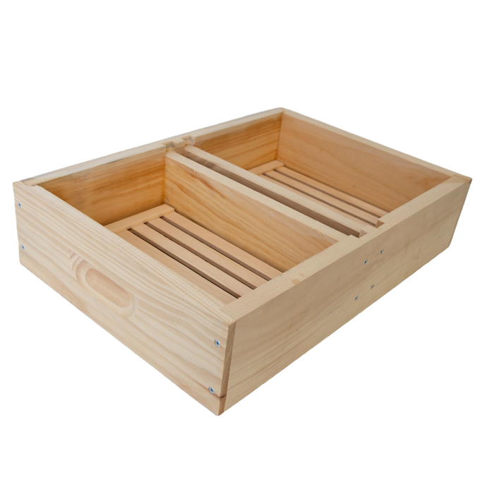 Handcrafted wooden top feeder for 8-frame hives with built-in wooden floats, Amish made in the USA, ideal for beekeeping and farm, garden & tool collections.