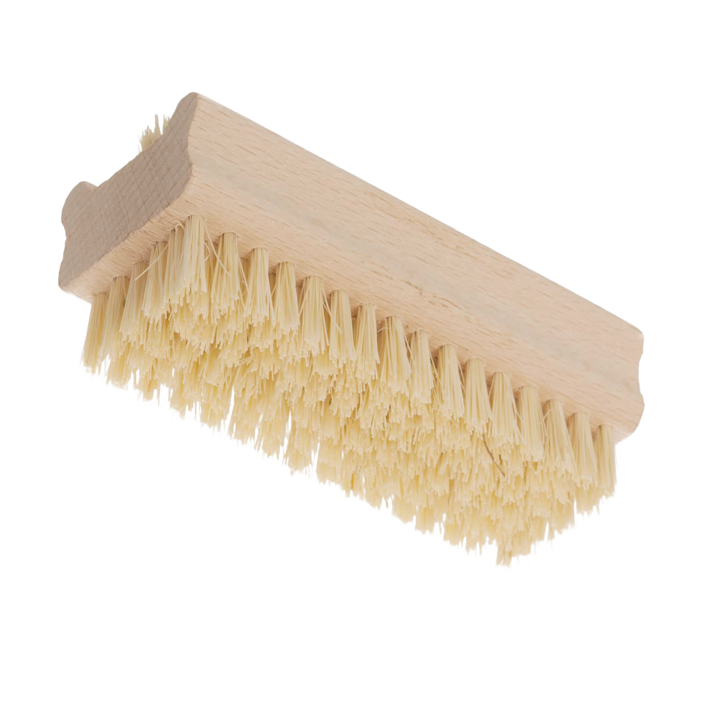 Handcrafted nail brush with firm natural bristles and untreated beechwood handle, designed for effective nail and finger cleaning, featured in Health & Wellness, Grooming and Personal Hygiene, Best Sellers, and Promo Eligible collections.
