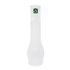 Frosted glass oil lamp chimney with 2-7/8 inch base, featuring a gently bulged design, ideal for enhancing lamp performance in Lamps & Lighting, Parts and Accessories, and Chimneys and Globes collections.