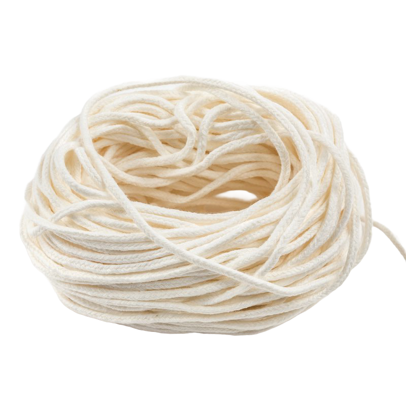 Natural cotton square braided candle wick coil, flexible and durable, ideal for lamps and lighting, candles and candlemaking, candlemaking supplies, and best sellers collections.