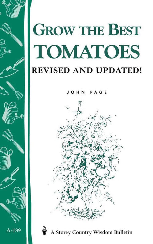 Cover of a gardening booklet featuring vintage-style illustrations of tomato plant and garden tools on a green border, part of Toys, Books & Games, Home and Garden How-To Books, and Best Sellers collections.