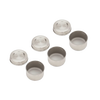 Set of three reusable stainless steel condiment containers with airtight silicone gasket lids, designed for leak-resistant storage, part of Kitchen & Food and Storage and Serving collections.