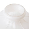 White frosted glass oil lamp shade with subtle vertical ribbing and embossed decorative detailing, suitable for Lamps & Lighting, Parts and Accessories, Lamp Shades, and Best Sellers collections.