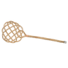 Handcrafted rattan reed carpet beater with an open woven design and long handle, an eco-friendly cleaning tool featured in Home & Decor and Household Cleaning collections.