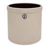 Cream-colored stoneware crock stamped with a number 2 and USA mark, handcrafted and ideal for fermenting and pickling, part of Kitchen & Food and Food Preservation collections.