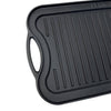Handcrafted nitrogen-infused cast iron griddle with ribbed grilling surface and ergonomic handle, designed for lasting durability in Kitchen & Food and Cast Iron cookware collections.
