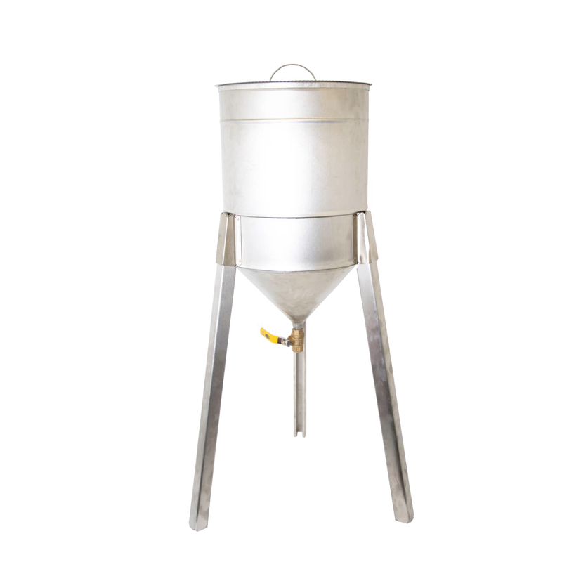 Handcrafted rust-proof stainless steel cream separator with sturdy three-leg stand, made in USA, ideal for farm, garden, and animal care use, part of Best Sellers and Promo Eligible collections.