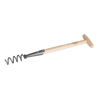 Handcrafted weeder with a wooden T-handle and a metal corkscrew blade, designed for effective root removal, ideal for Farm, Garden & Tool, Digging and Cultivating, Best Sellers, Promo Eligible, and Sale collections.