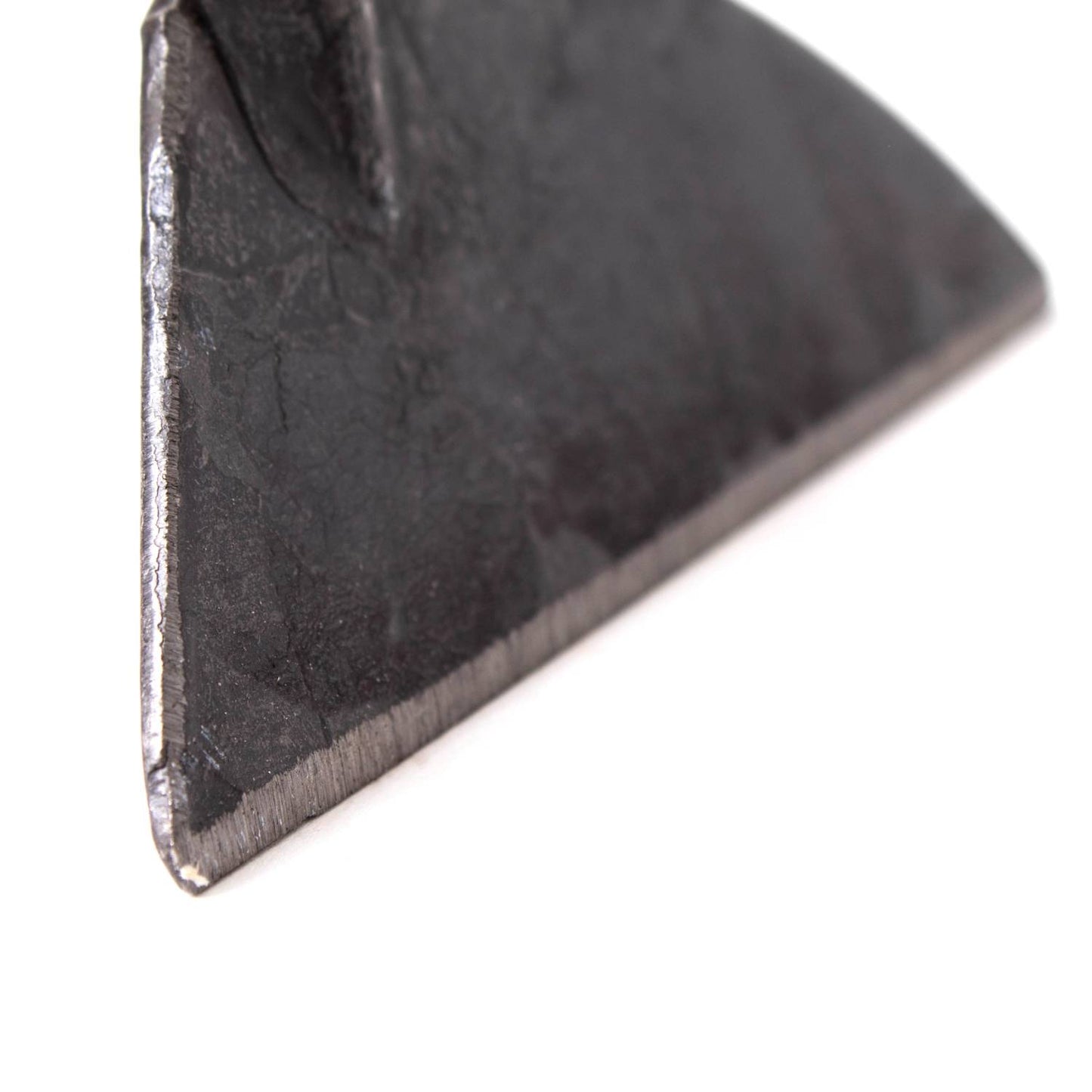 Close-up of a hand-forged steel blade with a sharpened edge designed for precise slicing of weeds below the soil surface, handcrafted for durability in Farm, Garden & Tool and Garden Accessories collections.