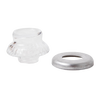 Two sizes of clear glass percolator tops with one metal washer ring, designed for brewing coffee and tea, featured in Kitchen & Food and Best Sellers collections.
