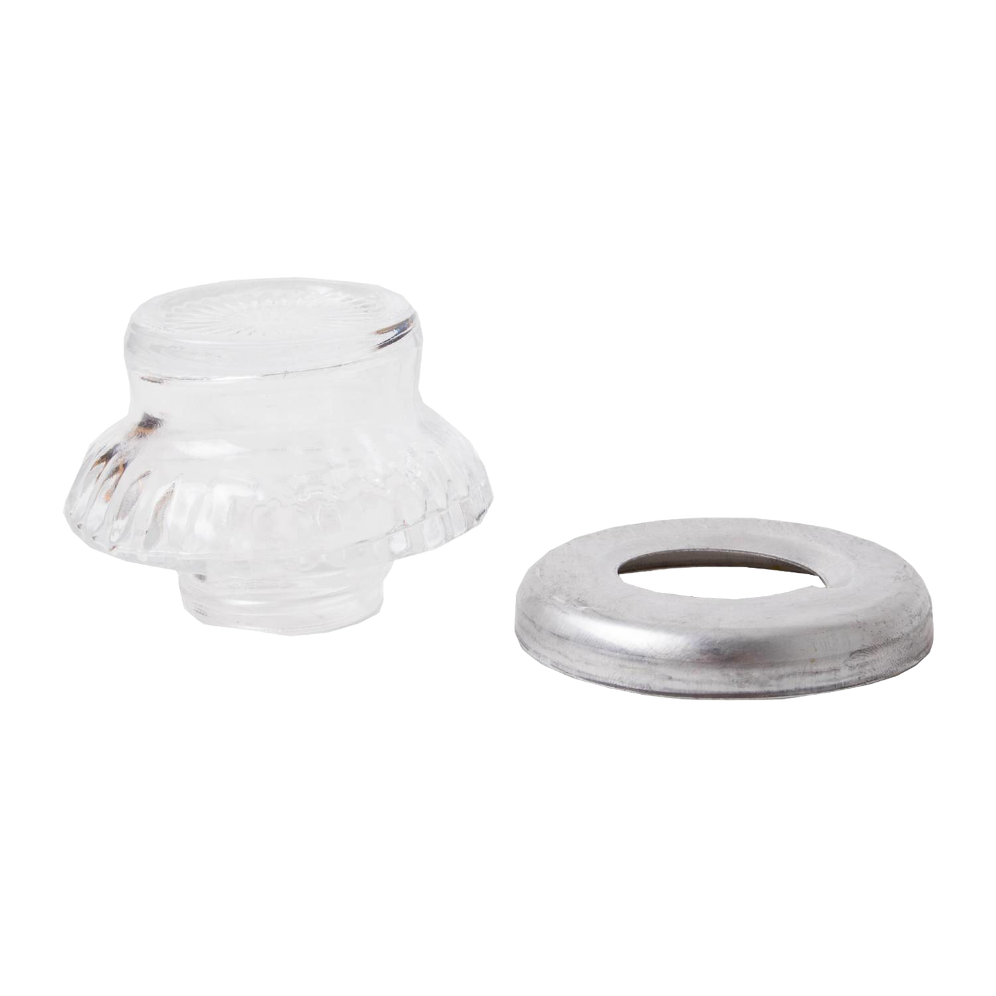 Two sizes of clear glass percolator tops with one metal washer ring, designed for brewing coffee and tea, featured in Kitchen & Food and Best Sellers collections.
